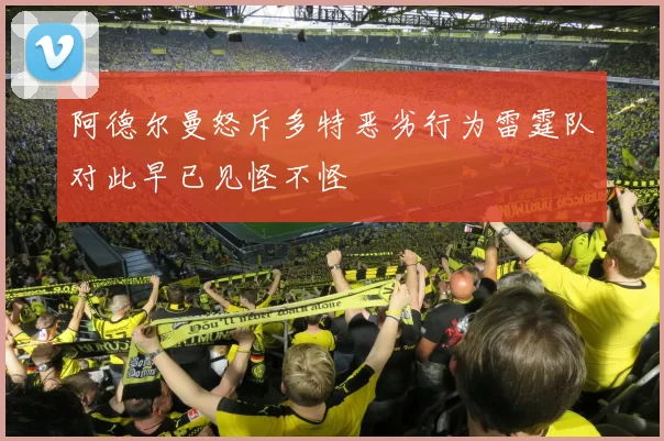 阿德尔曼怒斥多特恶劣行为雷霆队对此早已见怪不怪