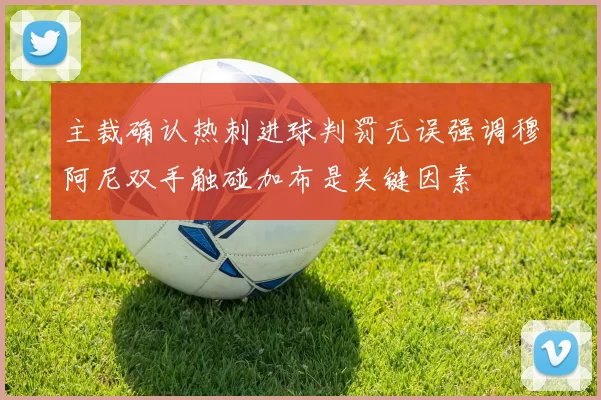 主裁确认热刺进球判罚无误强调穆阿尼双手触碰加布是关键因素